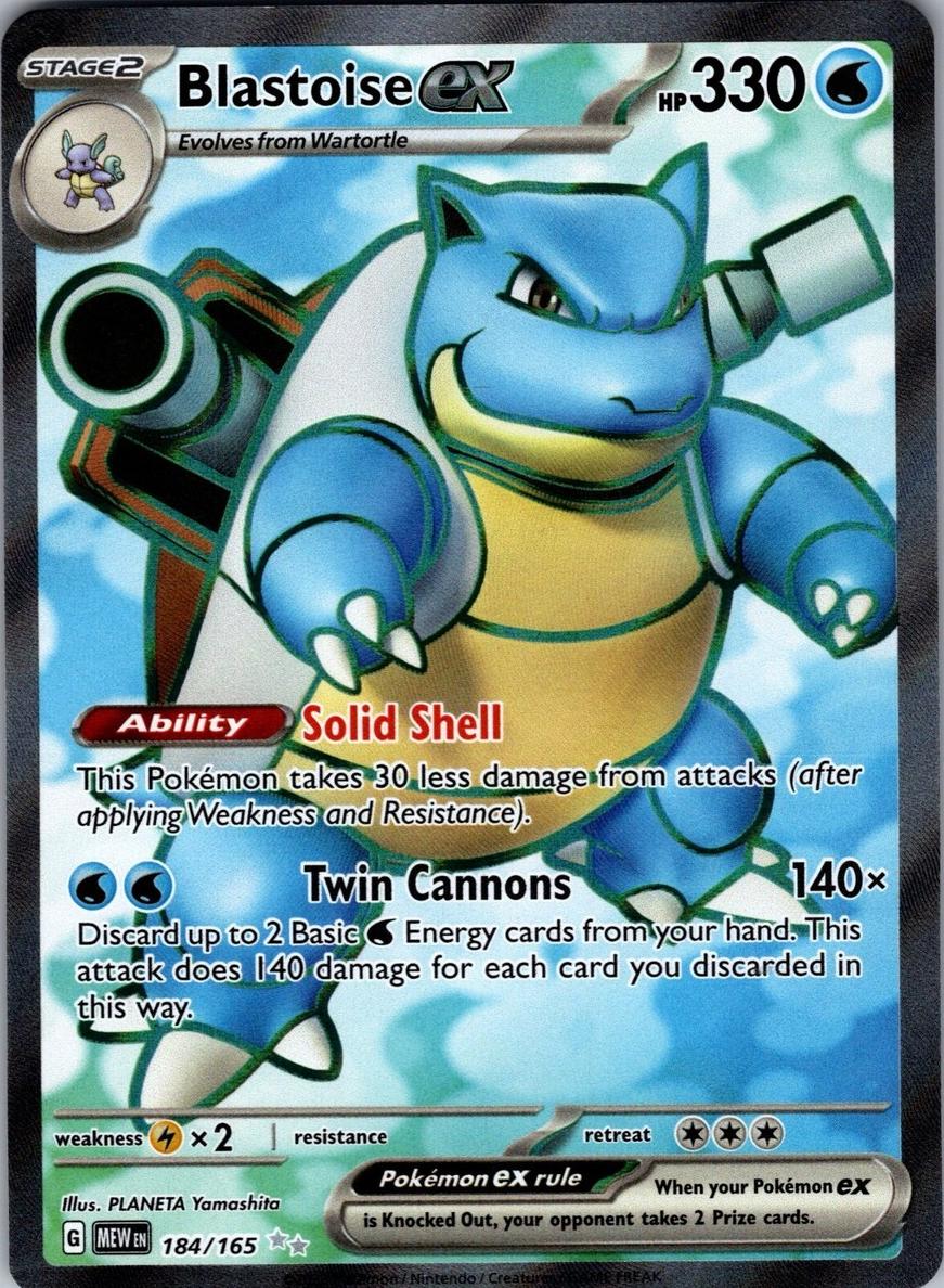 2023 Pokemon Scarlet & Violet 151 Blastoise EX #184