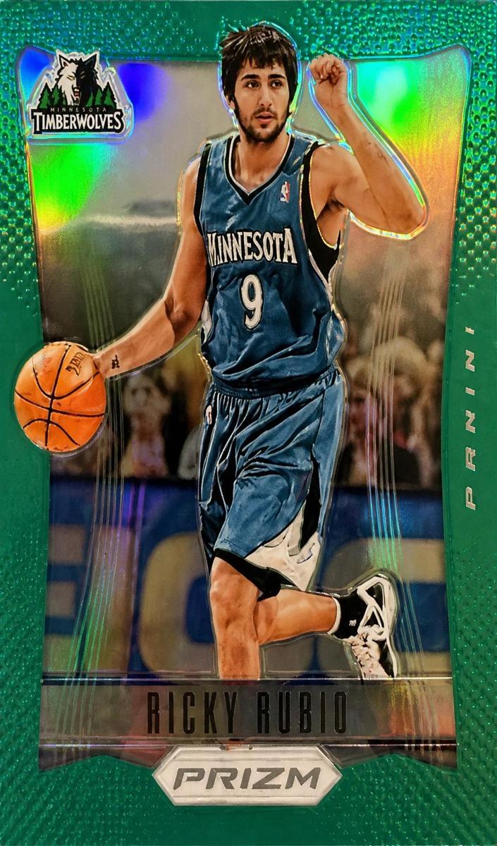 2012 Panini Prizm Basketball Green Ricky Rubio #48 PSA 9