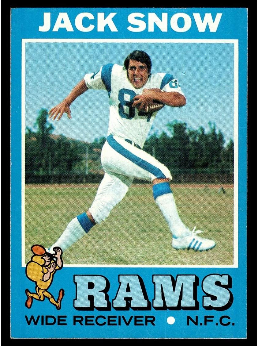 1971 Topps Football Jack Snow #44