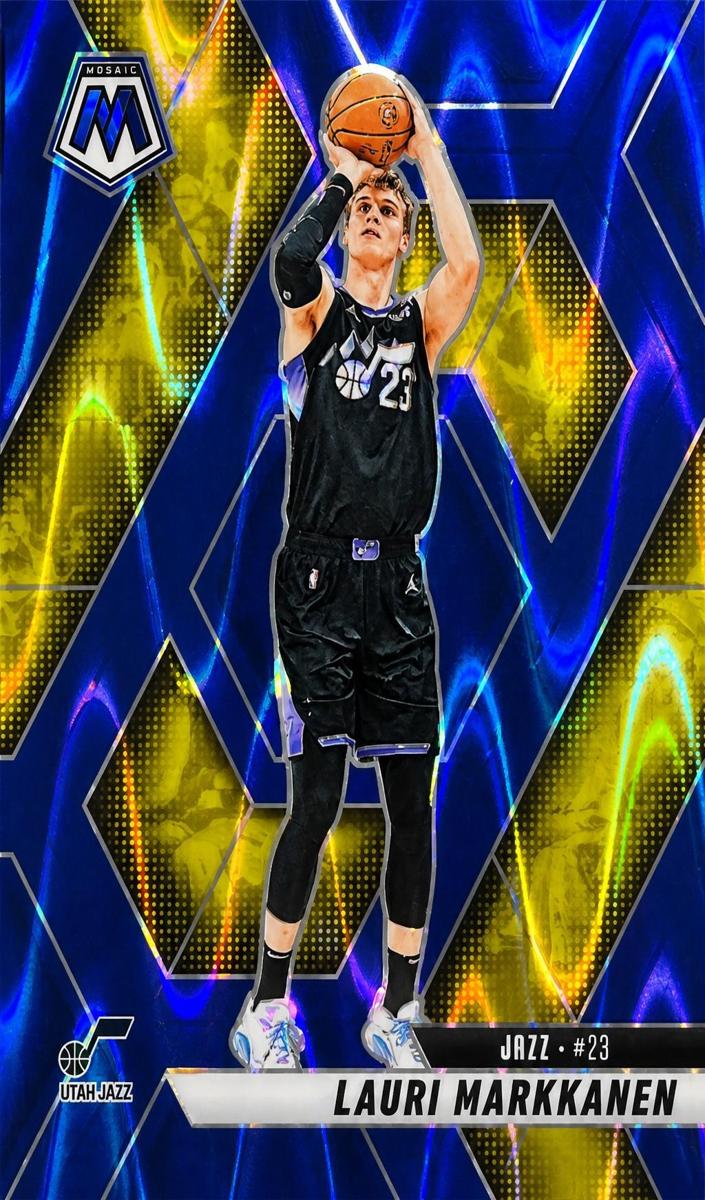 2024 Panini Mosaic Basketball Blue Seismic Lauri Markkanen #186