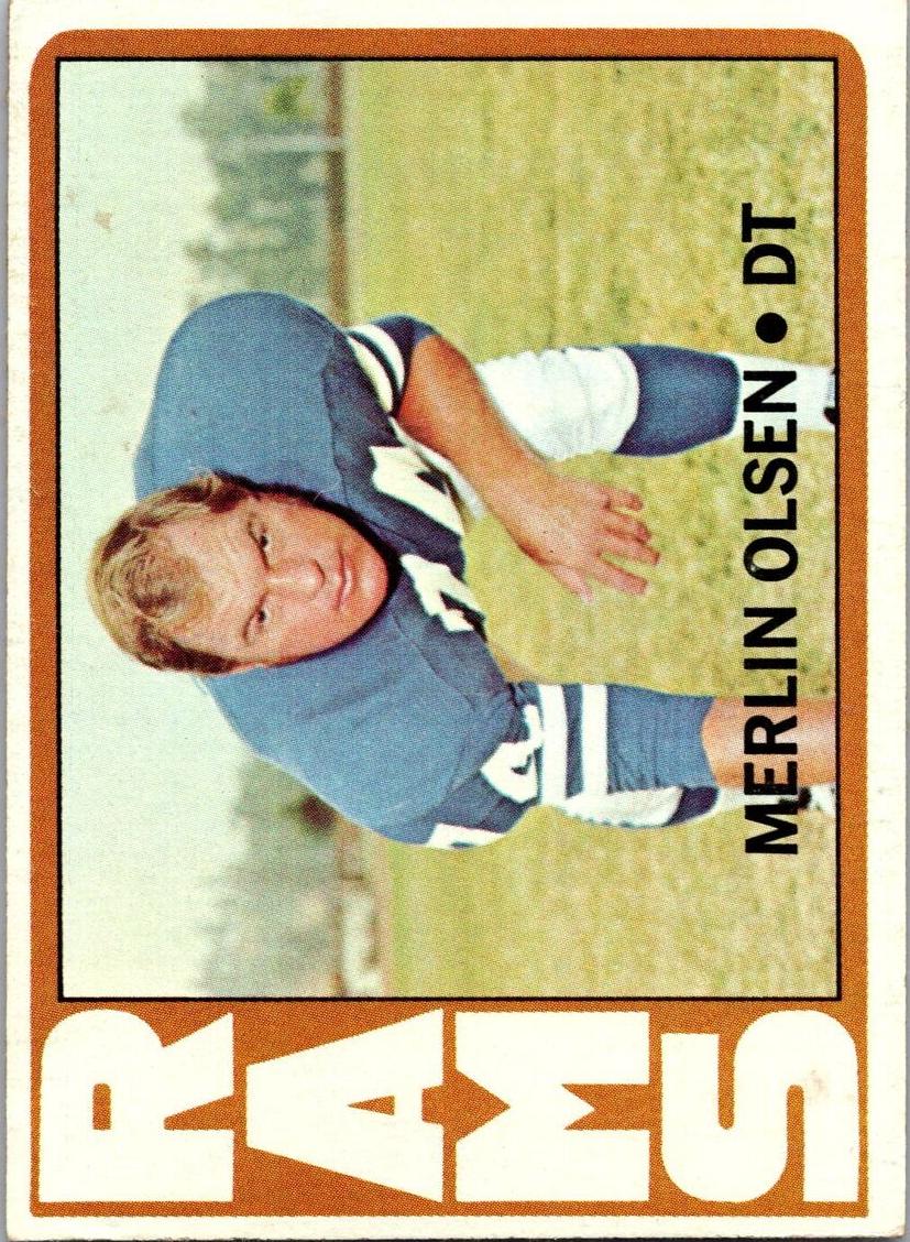 1972 Topps Football Merlin Olsen #181 PSA 8