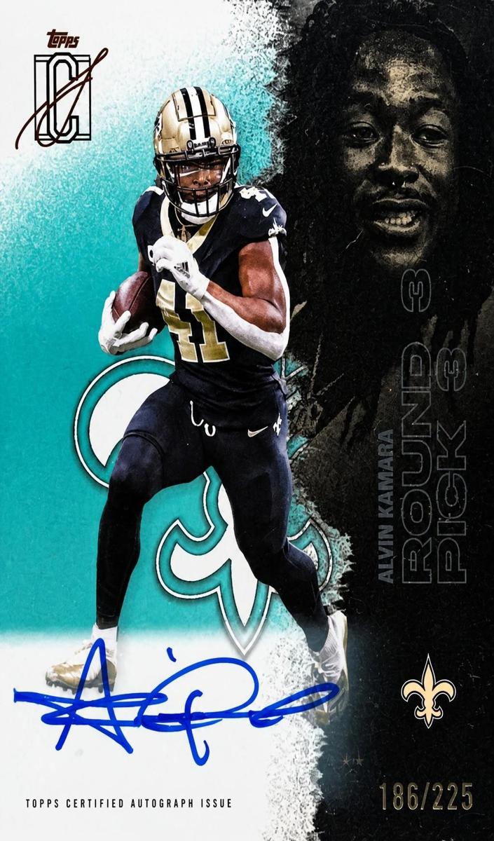 2025 Topps Signature Class Football Teal Alvin Kamara #90