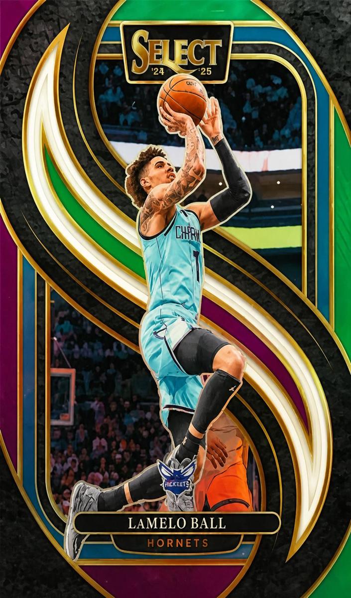 2024 Panini Select Basketball Green White Purple LaMelo Ball #147