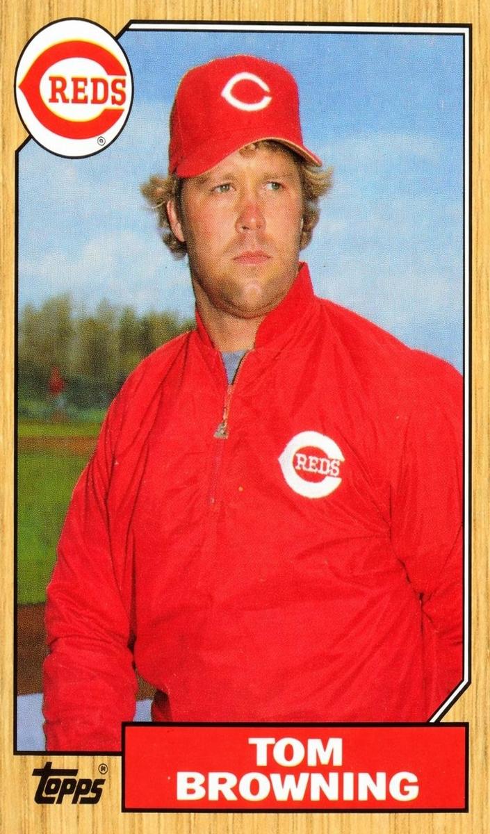 1987 Topps Baseball Tom Browning #65 PSA 7.5