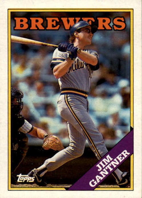 1988 Topps Baseball Jim Gantner #337