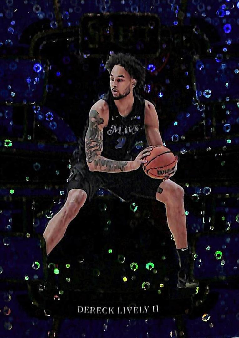2023 Panini Select Basketball Disco Light Blue Dereck Lively II #76