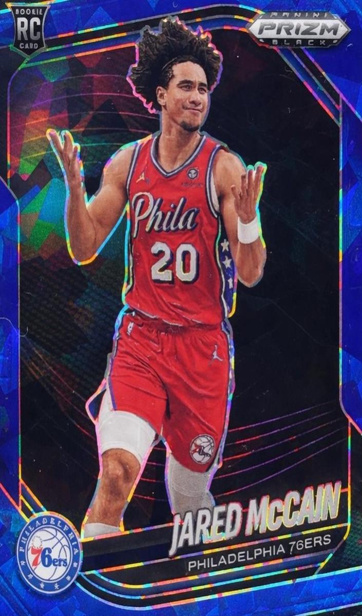 2024 Panini Prizm Black Basketball Blue Ice Jared McCain #80