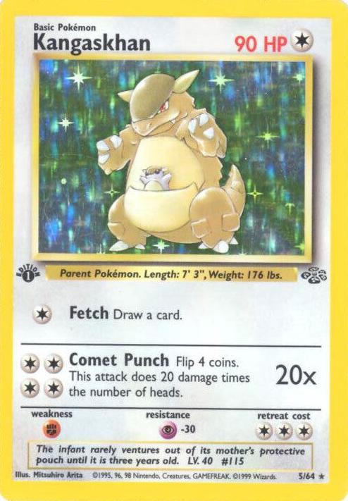1999 Pokemon Jungle 1st Edition Kangaskhan #5 PSA 9