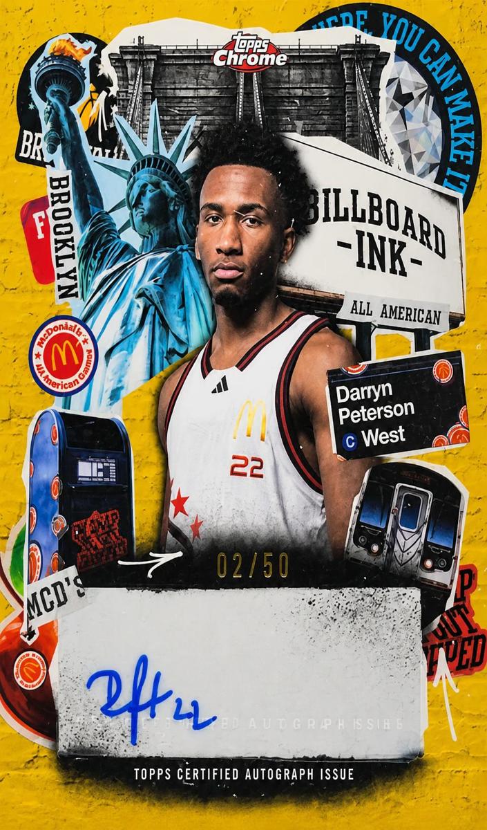2025 Topps Chrome McDonald's All American Basketball Gold Refractor Darryn Peterson #BI-DP
