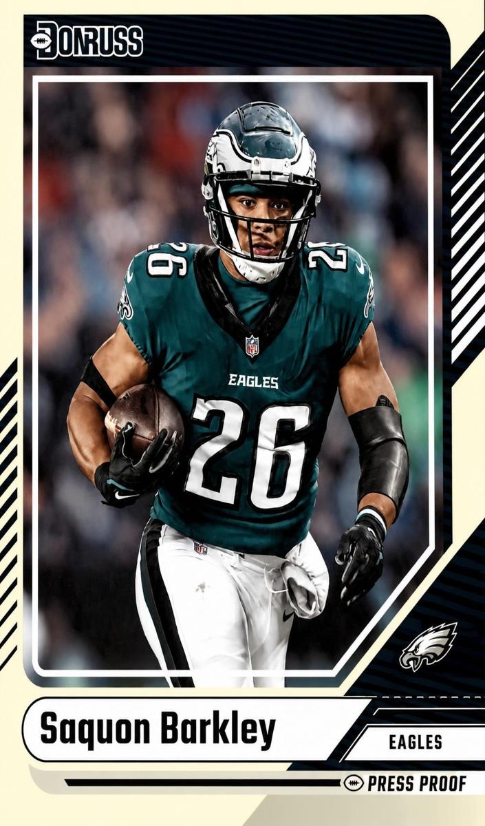 2024 Panini Donruss Football Press Proof Yellow Saquon Barkley #32