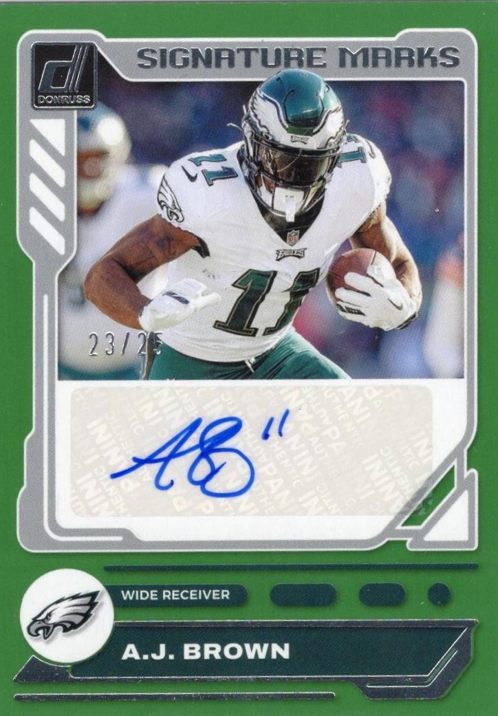 2023 Panini Donruss Football Green A.J. Brown #SM-AJB