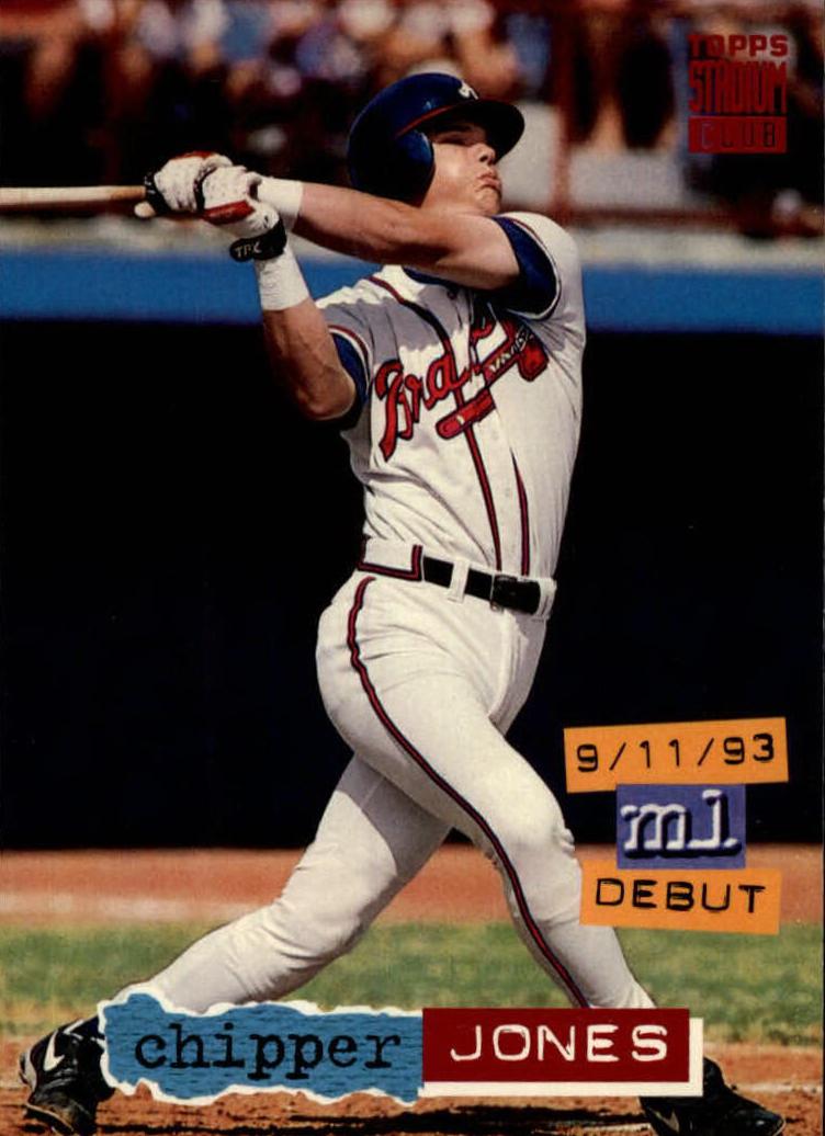 1994 Topps Stadium Club Baseball Chipper Jones #638 PSA 9
