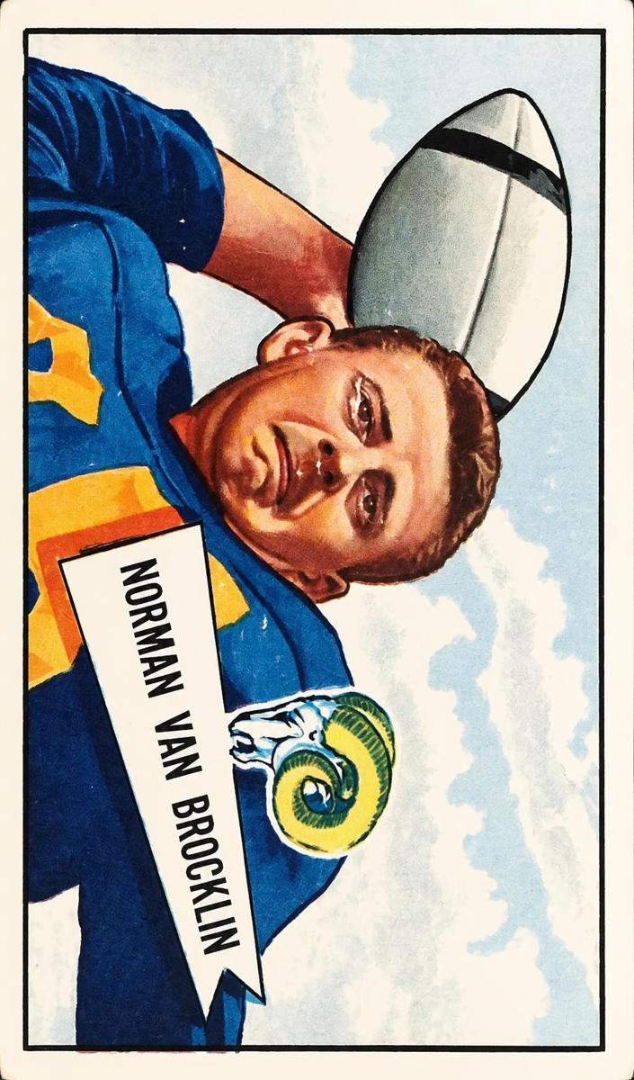 1952 Bowman Large Football Norm Van Brocklin #1 PSA 7