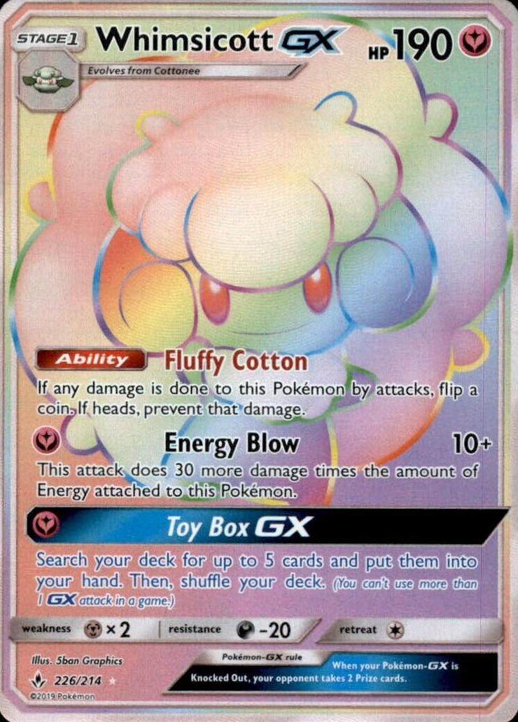 2019 Pokemon Sun & Moon Unbroken Bonds Whimsicott #226 PSA 9
