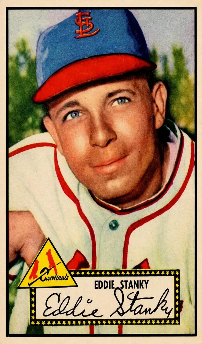 1952 Topps Baseball Red Back Eddie Stanky #76