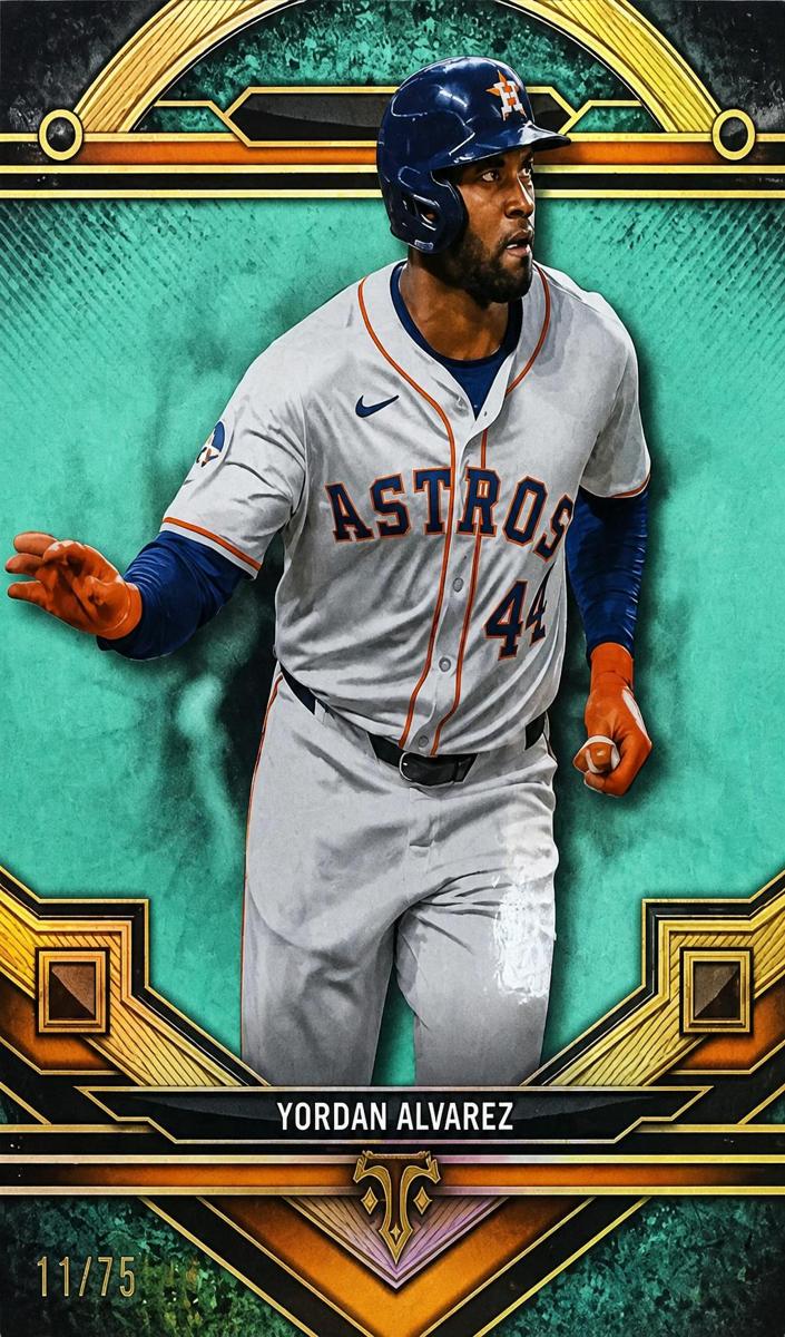 2024 Topps Triple Threads Baseball Aquamarine Yordan Alvarez #80