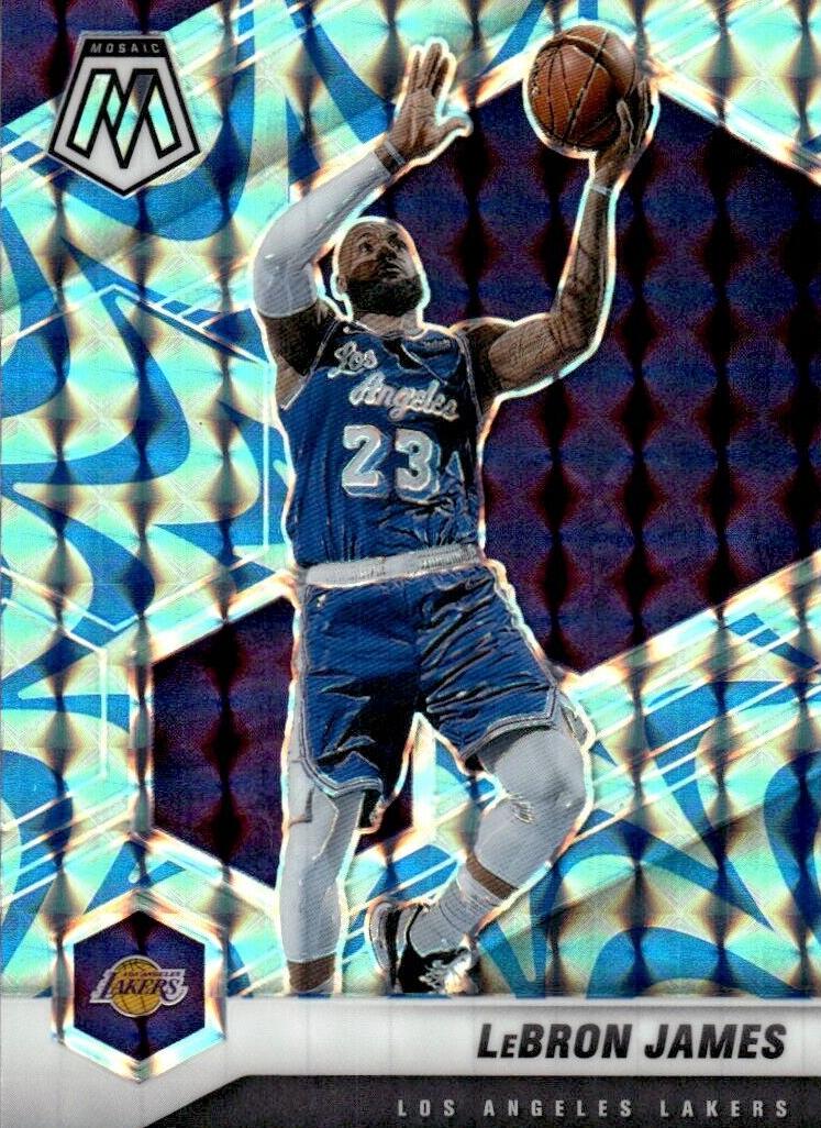 2020 Panini Mosaic Basketball Reactive Blue LeBron James #81 PSA 10