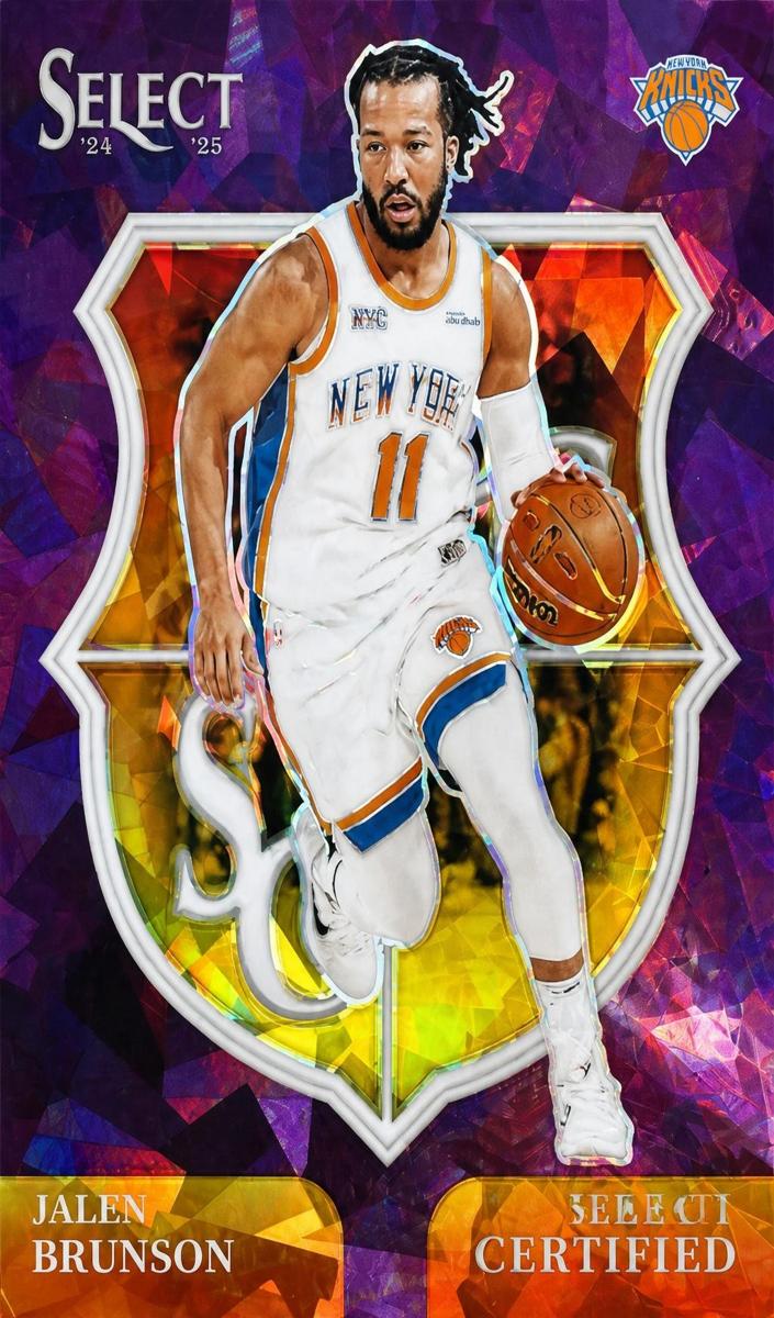 2024 Panini Select Basketball Purple Cracked Ice Jalen Brunson #12