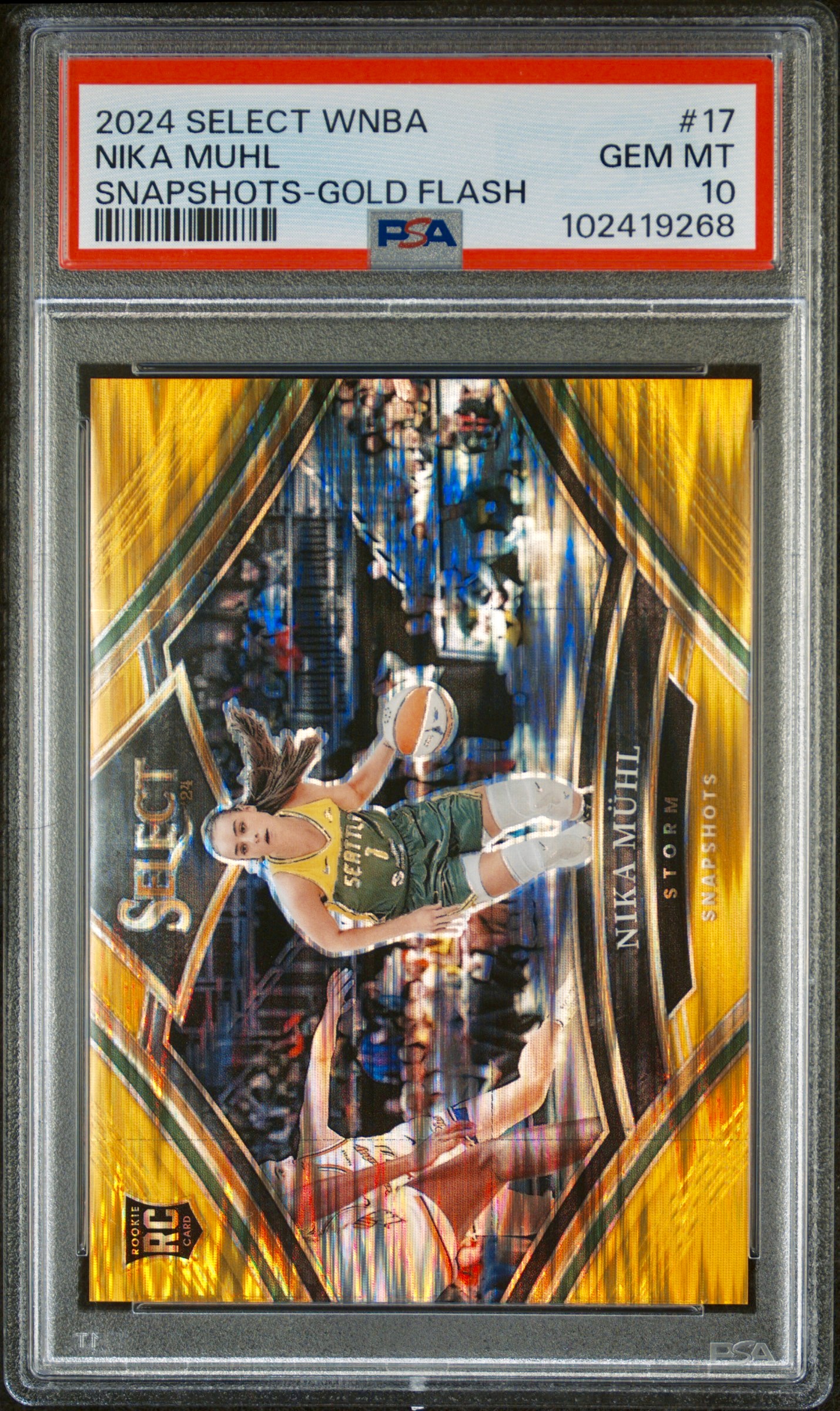 2024 Panini Select WNBA Basketball Gold Flash Nika Muhl #17