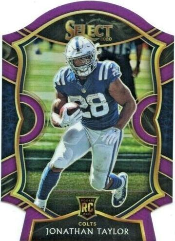 2020 Panini Select Football Purple Prizm Die-Cut Jonathan Taylor #53 PSA 10