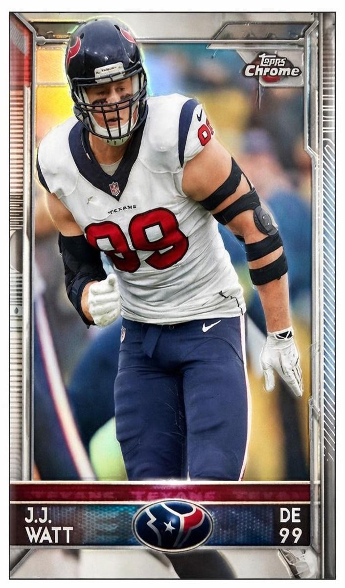 2015 Topps Chrome Football Refractor J.J. Watt #75