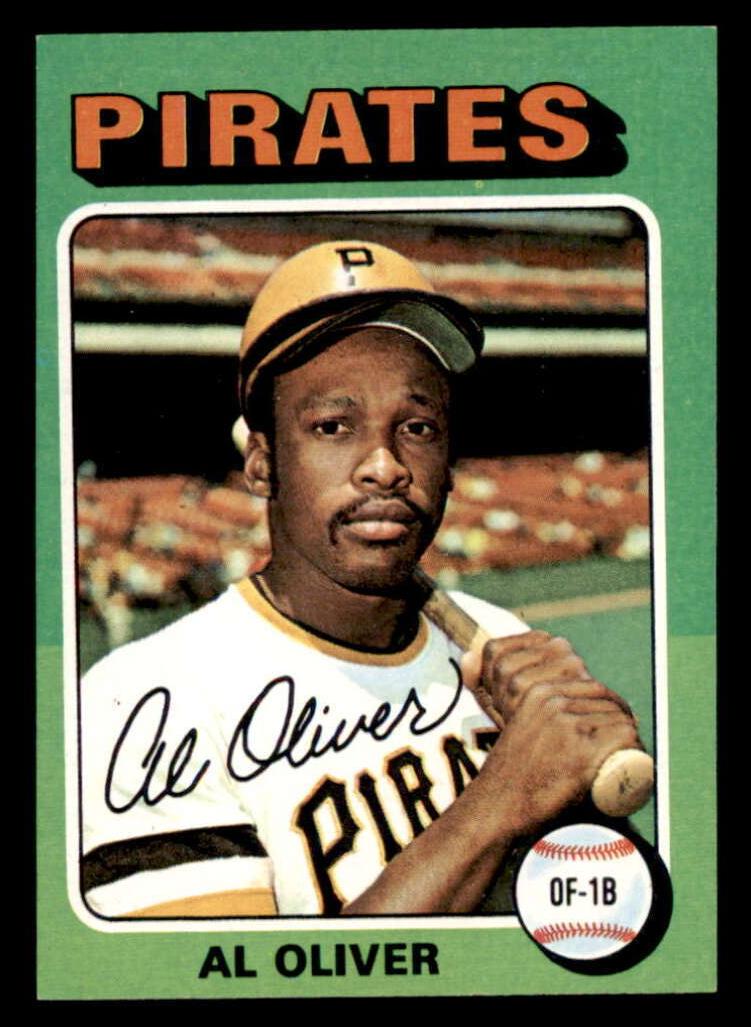1975 Topps Mini Baseball Al Oliver #555 PSA 8