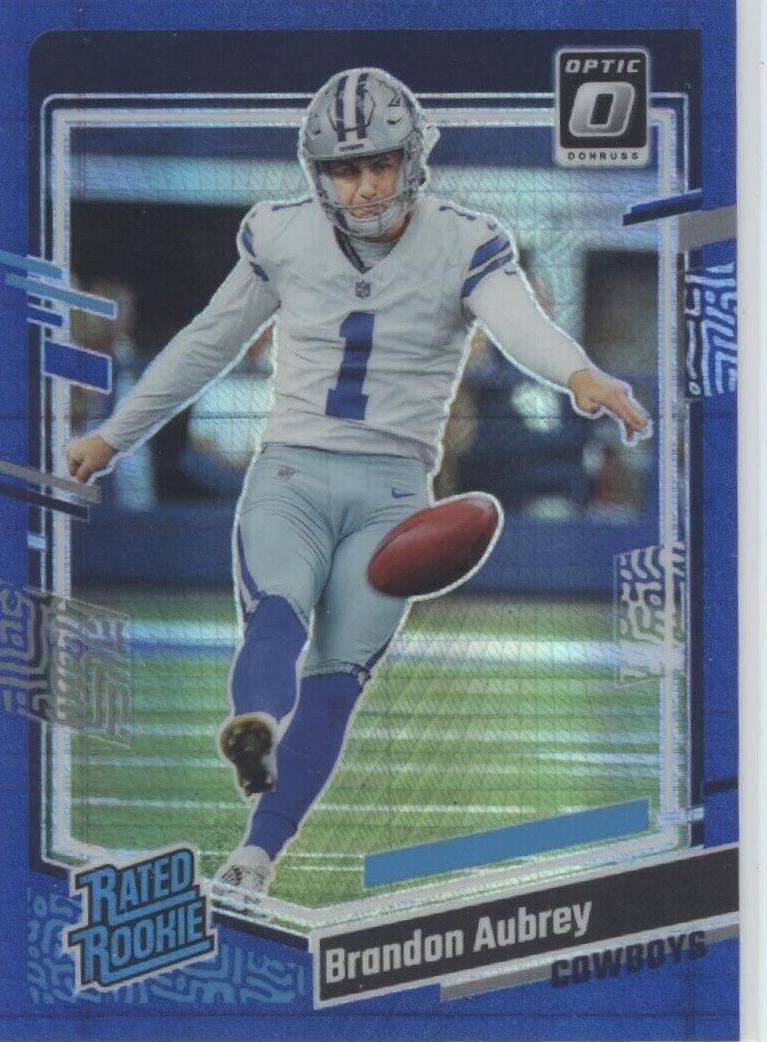 2023 Donruss Optic Football Blue Hyper Brandon Aubrey #226 PSA 9