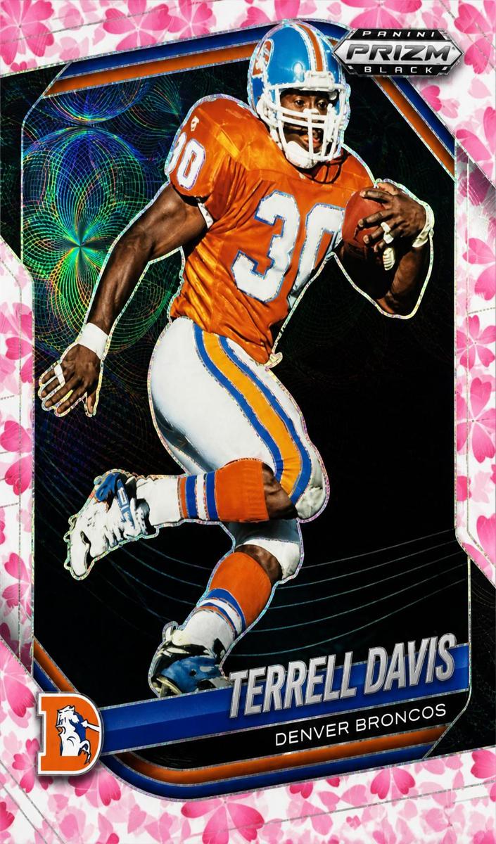 2025 Panini Prizm Black Football Cherry Blossom Terrell Davis #51