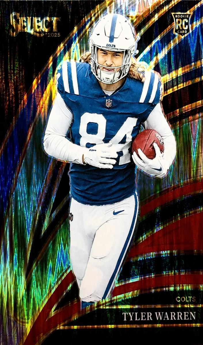 2025 Panini Select Football Green and Red Shock Tyler Warren #233