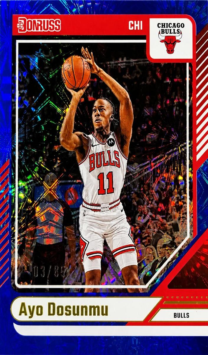 2024 Panini Donruss Basketball International Blue Fireworks Ayo Dosunmu #133