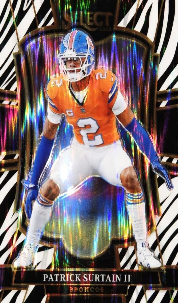 2025 Panini Select Football Zebra Shock Patrick Surtain II #111