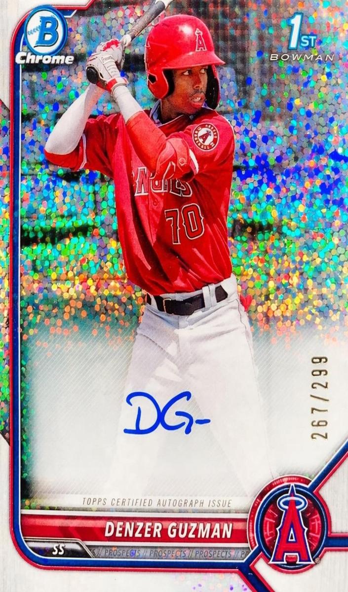 2022 Bowman Baseball Speckle Refractor Denzer Guzman #CPA-DG PSA 10