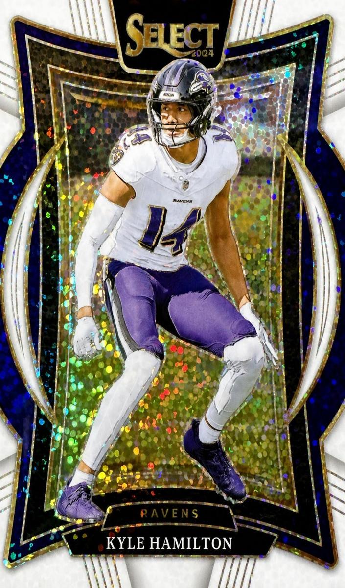 2024 Panini Select Football White Sparkle Kyle Hamilton #78
