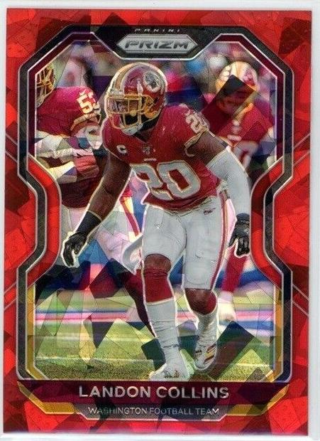 2020 Panini Prizm Football Red Ice Prizm Landon Collins #184