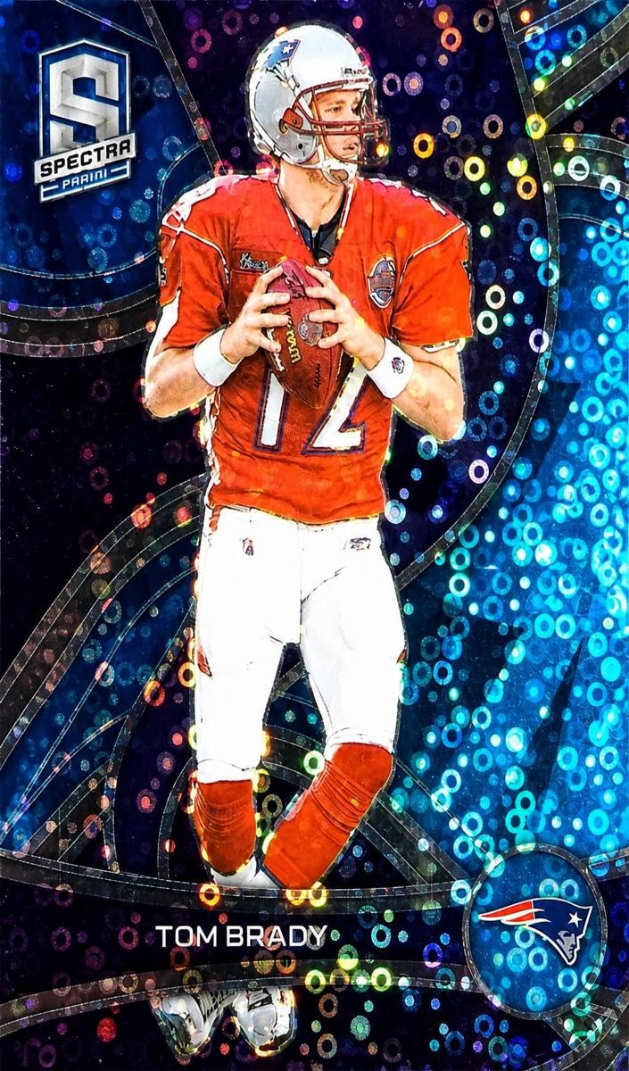 2022 Panini Spectra Football Neon Blue Die Cut Tom Brady #114
