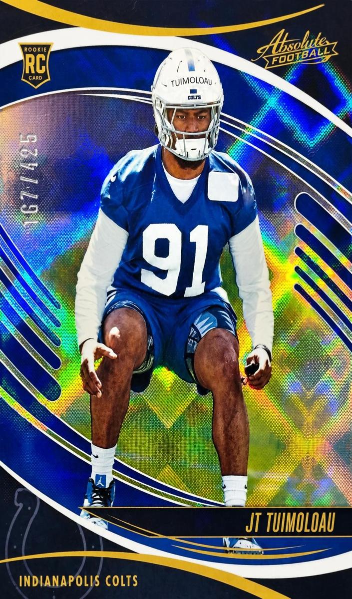 2025 Panini Absolute Football Blue Diamonds JT Tuimoloau #147