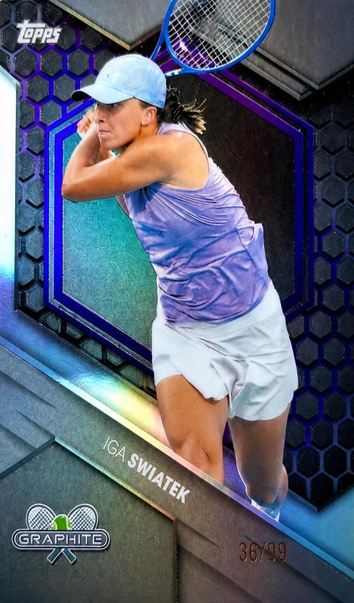 2026 Topps Graphite Tennis Purple Refractor Iga Swiatek #115