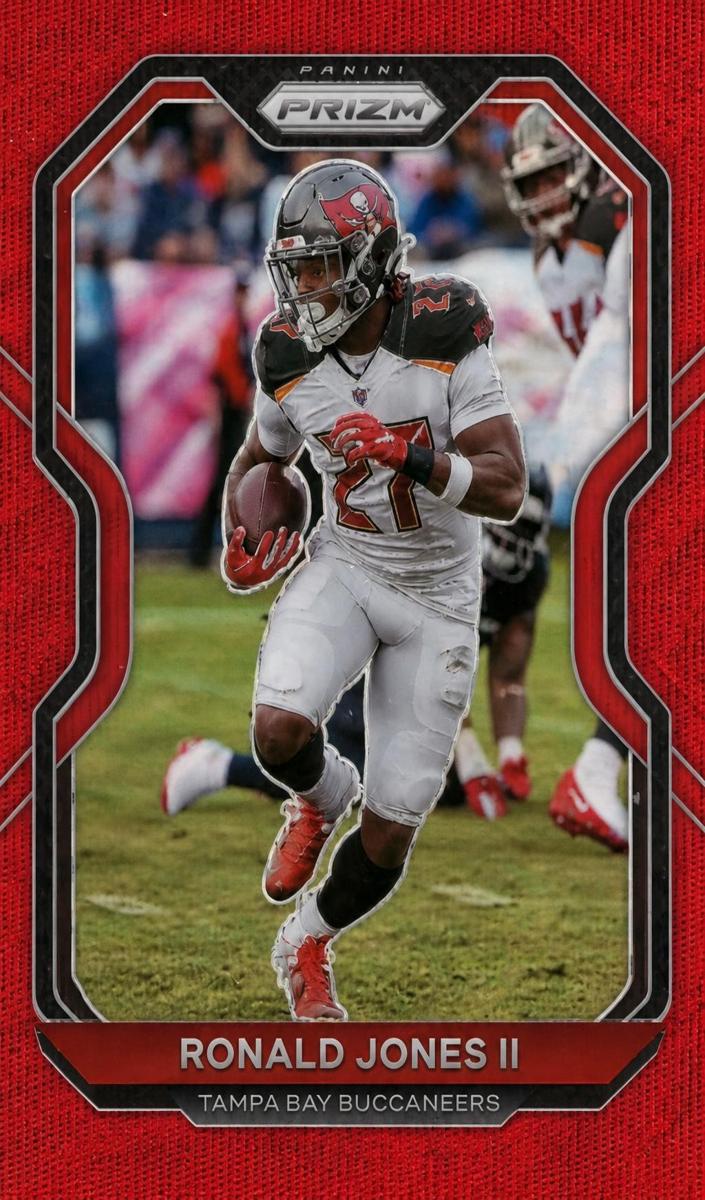 2020 Panini Prizm Football Red Wave Prizm Ronald Jones II #257 PSA 9