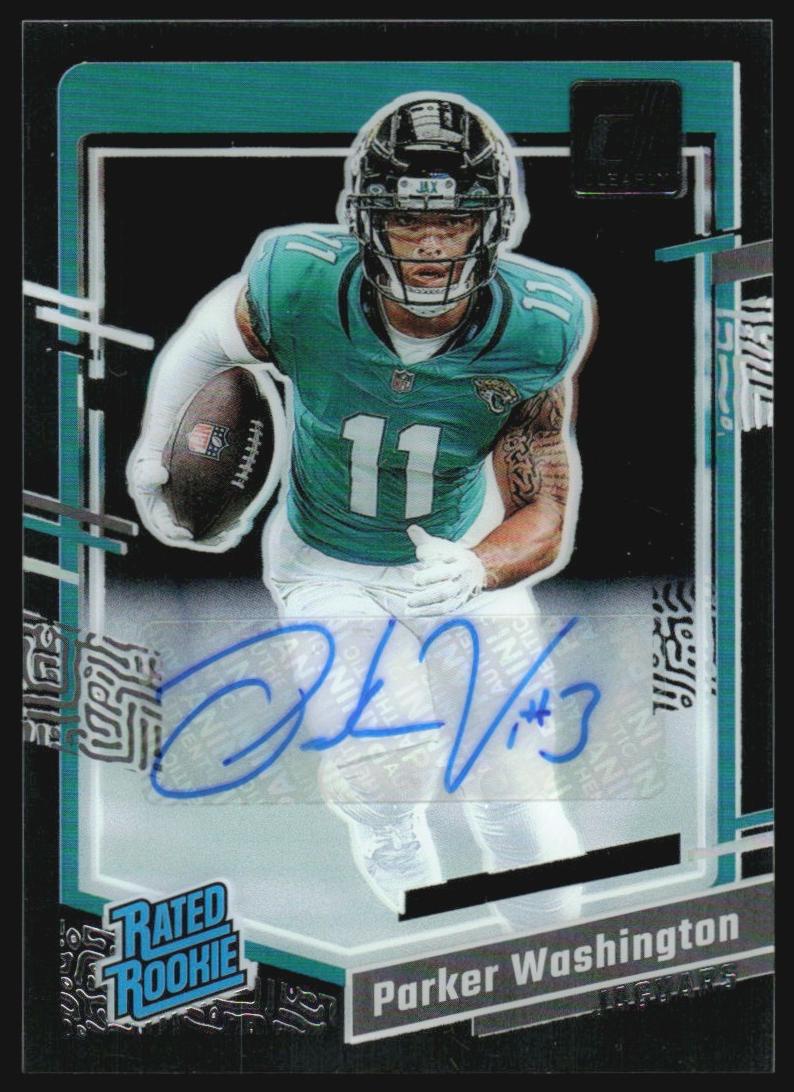 2023 Panini Clearly Donruss Football Parker Washington #77 CGC 10