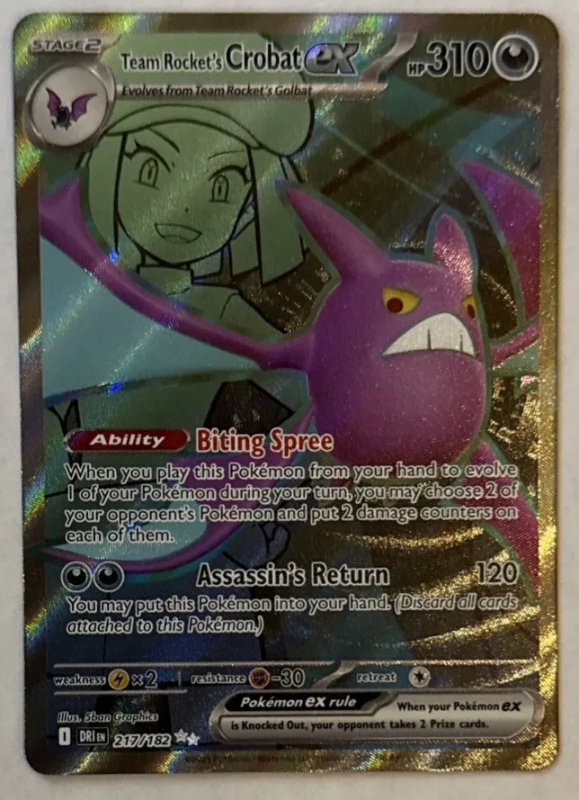2025 Pokemon Scarlet & Violet Destined Rivals Team Rocket's Crobat EX #217