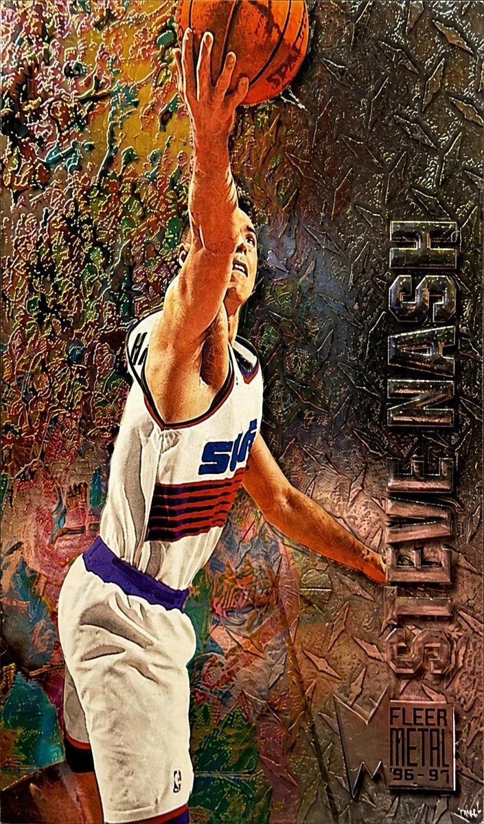 1996 Fleer Metal Basketball Precious Metal Steve Nash #205 PSA 9