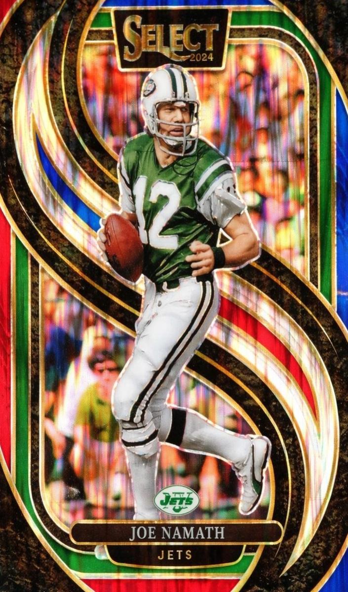 2024 Panini Select Football Red and Blue Shock Joe Namath #170