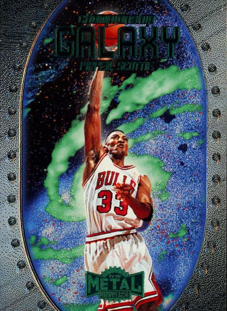 1997 Metal Universe Championship Basketball Scottie Pippen #14CG PSA 10