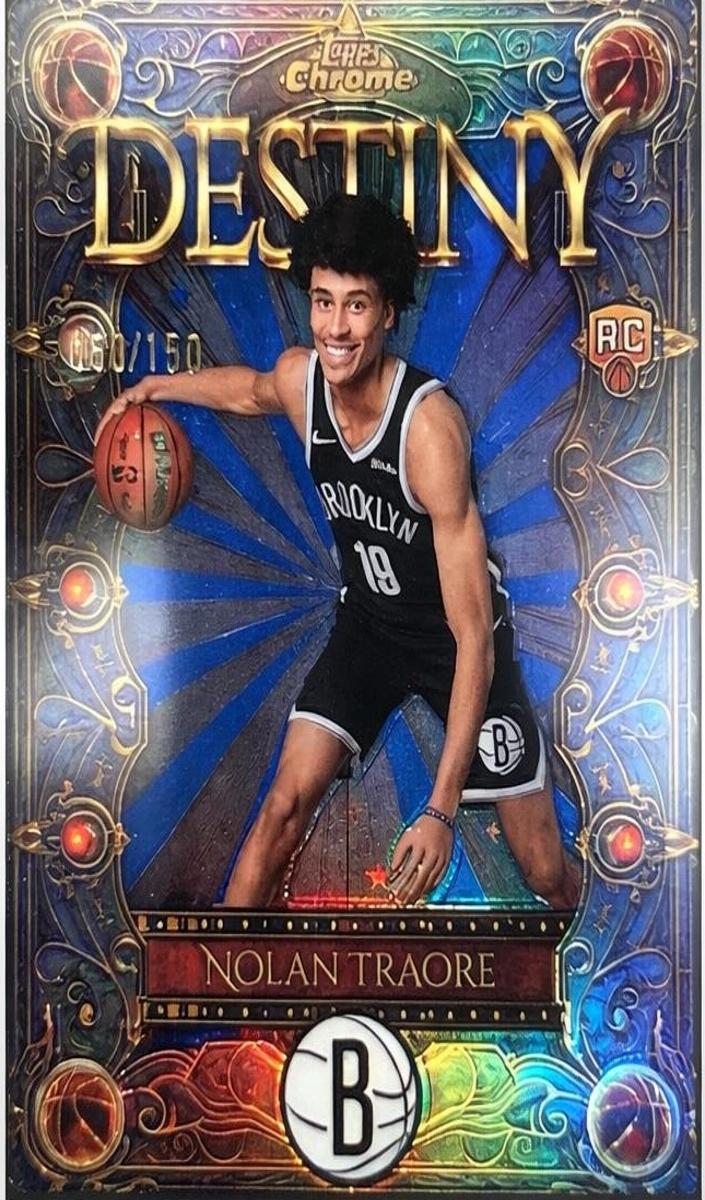 2025 Topps Chrome Basketball Blue Refractor Nolan Traore #D-16