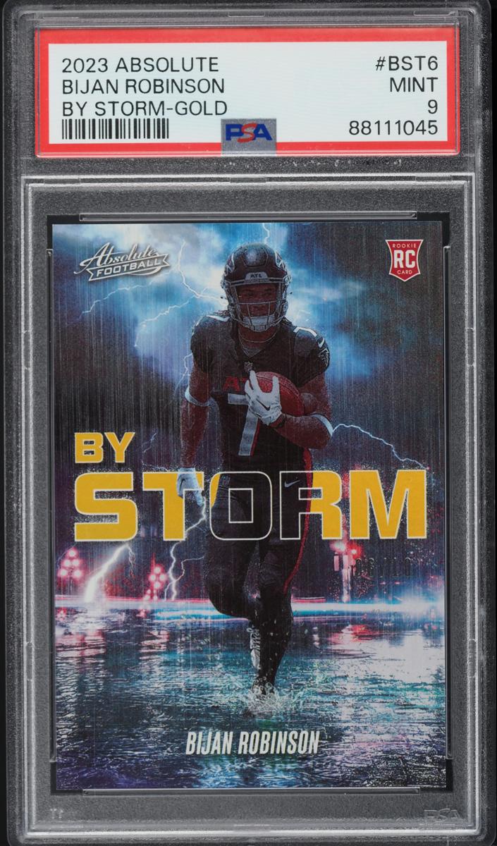 2023 Panini Absolute Football Spectrum Gold Bijan Robinson #BST-6 PSA 9