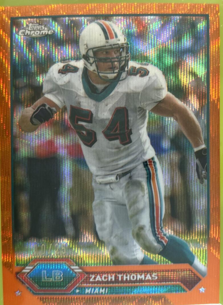 2023 Topps Composite Football Orange Wave Refractor Zach Thomas #21