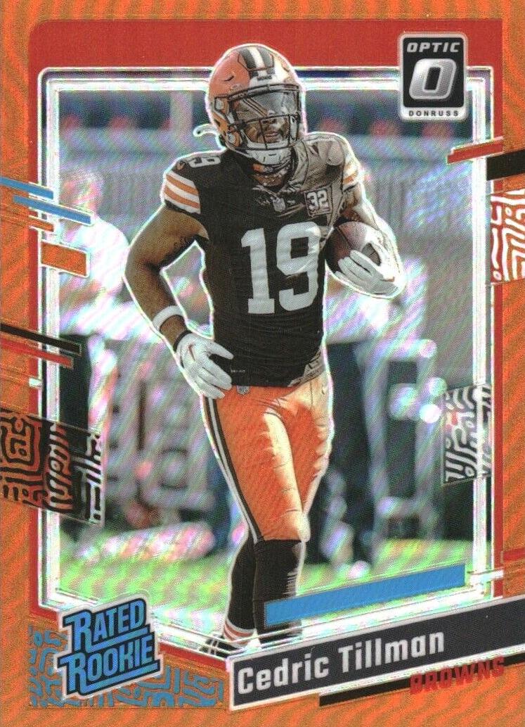 2023 Donruss Optic Football Orange Cedric Tillman #224