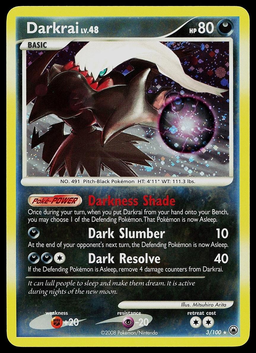 2008 Pokemon Diamond & Pearl Majestic Dawn Darkrai #3 PSA 6