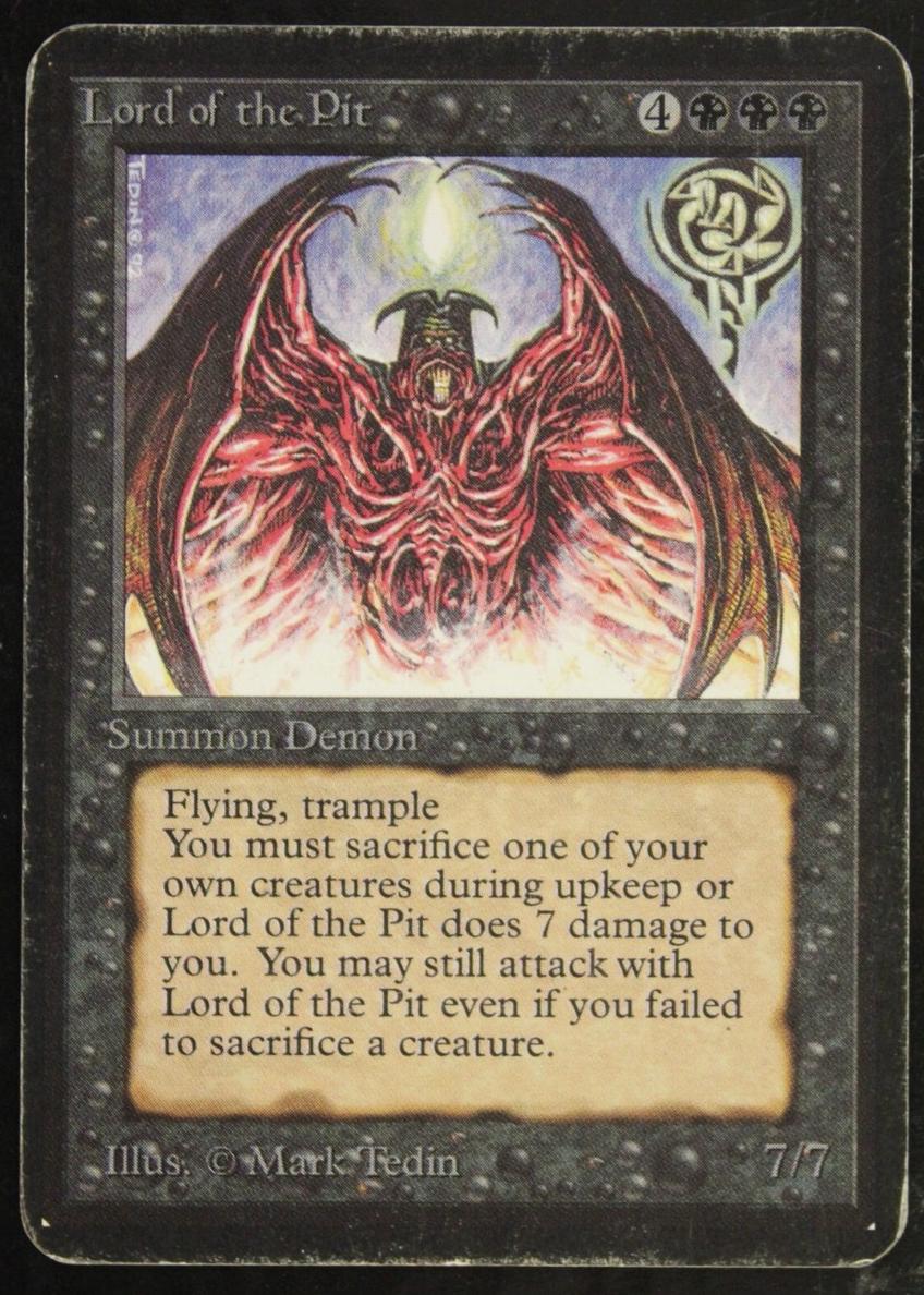 1993 Magic The Gathering Alpha Lord of the Pit #NNO