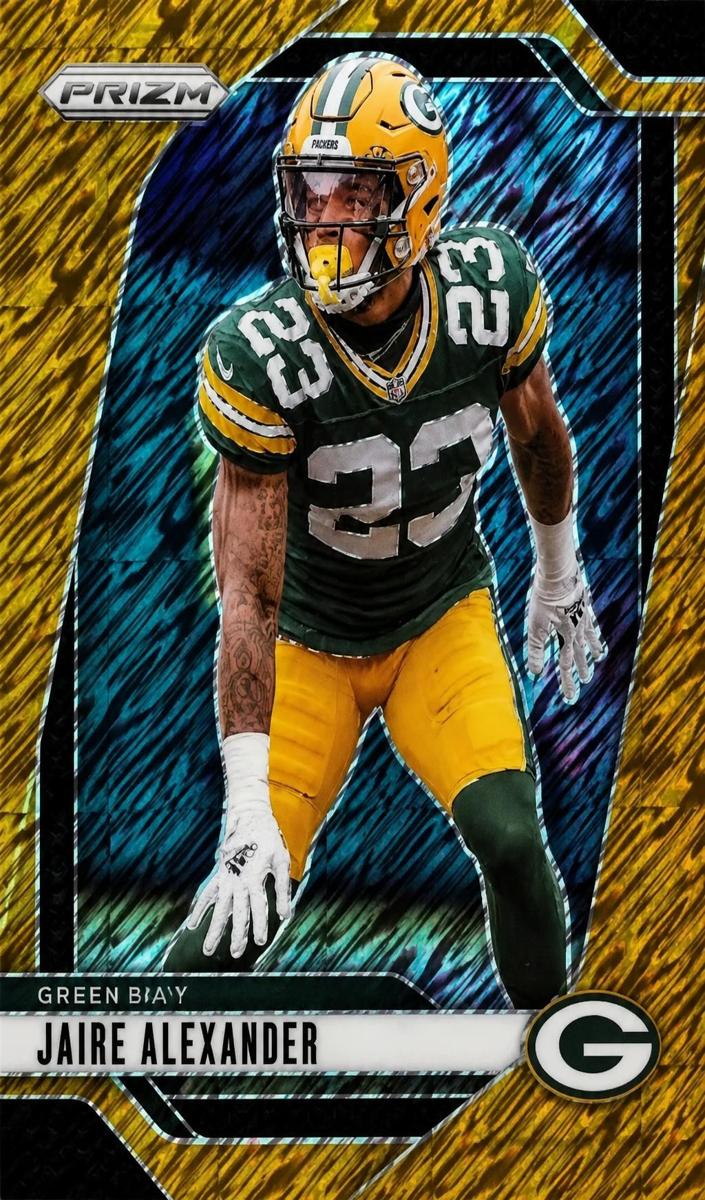 2024 Panini Prizm Football Gold Shimmer Jaire Alexander #106 PSA 9